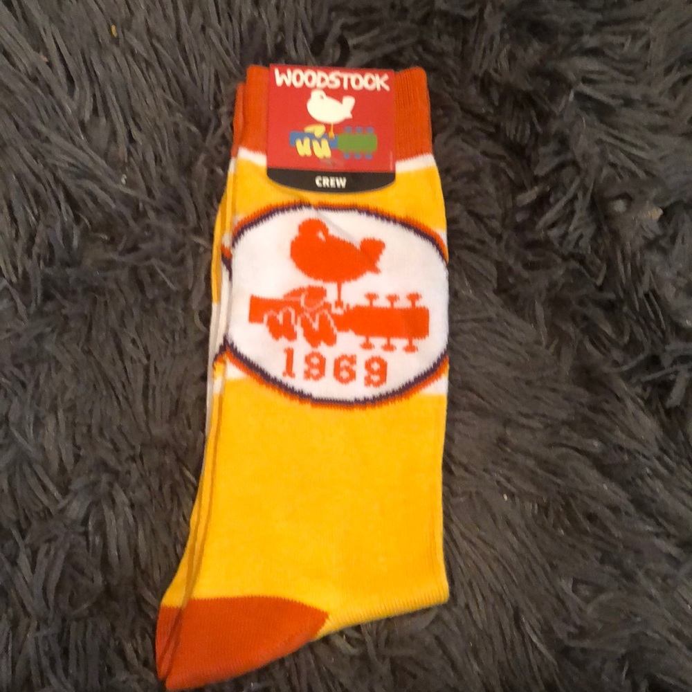 Bioworld Woodstock crew socks size 10-13
